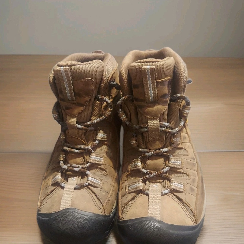 Keen Targhee II Boots Women Size 8 Shoes Brown Leather Mid Dry Waterproof Hiking
